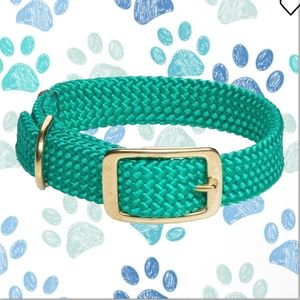 Mendota Pet Kelly Green Double Braid Dog Collar